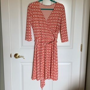 NWOT-41 Hawthorne Long Sleeved Faux Wrap Dress